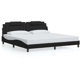  Okvir za krevet Viana bez madraca crni 200x200 cm od umjetne kože | shoptok.hr