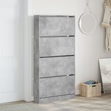 Ormarić za cipele s 4 ladice siva boja betona 80x21x163,5 cm | shoptok.hr