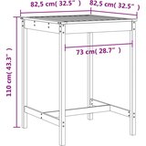 vidaXL 3-dijelni vrtni barski set crni od masivne borovine | shoptok.hr