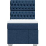 vidaXL Krevet s oprugama i madracem plavi 90 x 200 cm od tkanine | shoptok.hr