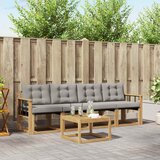  Set vanjskih sofa 5 kom. Bijela i svjetlosiva Smeđa 59 x 59 x 37 cm | shoptok.hr