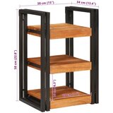 vidaXL Noćni ormarić Smeđa i crna 38 x 33 x 58 cm Masivni drvo akacija | shoptok.hr