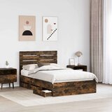  Okvir za krevet s ladicama Dimljeni hrast 120 x 200 cm - Dimljeni hrast 120 x 200 cm | shoptok.hr