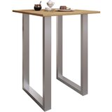 Mömax Barska Miza Xona, Barva Hrasta, Srebrna, 80x80cm | Shoptok.si