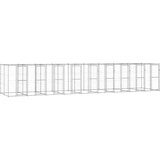 vidaXL Zunanji pasji boks pocinkano jeklo 21,78 m² | Shoptok.si