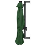  Stenski senčnik z LED in kovinskim drogom 300 cm zelen, (20609617) | Shoptok.si