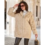 Resti Beige fur women's coat Cene