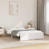  Okvir za krevet masivno drvo bijeli 120x190 cm mali bračni | shoptok.hr