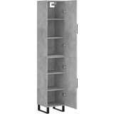  Visoka komoda siva betona 34,5x34x180 cm od konstruiranog drva | shoptok.hr
