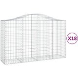  Lučne gabionske košare 18kom 200x50x120/140cm pocinčano željezo | Eponuda.ba