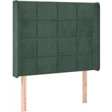  Uzglavlje tamnozeleno 103x16x118/128 cm baršunasto | shoptok.hr