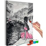  Slika za samostalno slikanje - Venice (A Girl In A Pink Dress) 40x60 | shoptok.hr