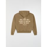 Sinsay Hoodie majica s natpisom i ispranim efektom Slike