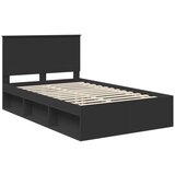  Okvir za krevet Crna 120 x 190 cm Čvrsto borovo drvo | shoptok.hr