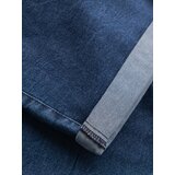 Ombre Men's denim shorts with rolled up leg - dark blue | shoptok.hr