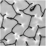  Poveziva girlanda 100×LED, 10 m, IP44 — hladna bela svetlost, crna Cene
