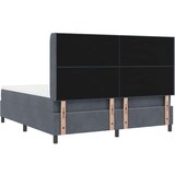 Box spring krevet Tamno siva 180 x 200 cm Baršun - Tamno siva 180 x 200 cm S gumbima | shoptok.hr
