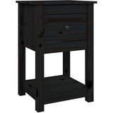  Nočna omarica 2 kosa črna 40x35x61,5 cm trdna borovina, (20716592) | Shoptok.si