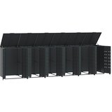  Spremište za 6 kante za otpad antracit 414x79x117 cm čelično | shoptok.hr