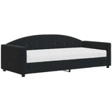 vidaXL Dnevni krevet s madracem crni 90 x 200 cm baršunasti | shoptok.hr