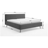Meise Möbel Sivi tapecirani bračni krevet s prostorom za pohranu s podnicom 180x200 cm Mattis – | shoptok.hr