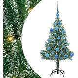  Umjetno Božićno Drvo s Snježnim Flokom i LED Svjetlom 120 cm | shoptok.hr
