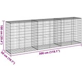 vidaXL Gabionska košara s poklopcem 300x50x100 cm pocinčano željezo | shoptok.hr