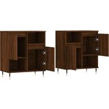  Komode 2 kom boja smeđeg hrasta od konstruiranog drva | shoptok.hr