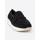 Shelvt Black suede platform loafers | shoptok.hr