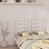 Maison Chic posteljno vzglavje - vzglavna omarica - nočna omarica belo 126x4x100 cm trdna borovina, (21705548) | Shoptok.si