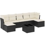  8-dijelni set vrtnih sofa od poliratana s jastucima crni | shoptok.hr