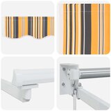 Ručna zlačivna tenda s LED diodama Žuta i Siva 3 5 x 2 5 m - Bijeli žuta i siva 3 5 x 2 5 m | shoptok.hr