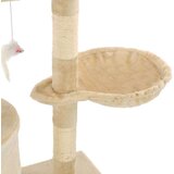vidaXL Penjalica za mačke sa stupovima za grebanje od sisala 138 cm bež | shoptok.hr
