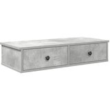  Zidna polica s ladicama beton siva 80x34x17cm konstruirano drvo | Eponuda.com