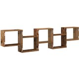 vidaXL Stenska kockasta polica 5 predelki starinski les inženirski les | Shoptok.si