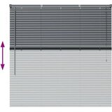 vidaXL Zavjesa za prozor sa zavjesama Ostalo Tamnosiva 130 x 130 cm Aluminij | shoptok.hr