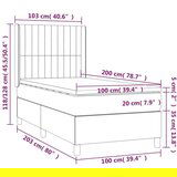  Box spring postelja z vzmetnico LED črna 100x200 cm žamet, (20846766) | Shoptok.si