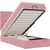 Maison Chic Otomanski Posteljni okvir - Enojna postelja - Postelja za odrasle z vzmetnicami roza 90x200cm žamet-J2061, (21760573) | Shoptok.si