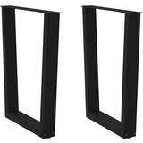 vidaXL noge jedilne mize v-oblika 2 kosa črna 60x(72-73,3) cm jeklo Cene