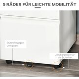  Mobilni ormar za spise s 3 ladice zaključavajući se s konkavnom ručkom za ured ili kućni ured 39 x 48 x 60 cm bijeli | shoptok.hr