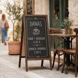  Lesena A-tabla za pisanje s kredo za gostinstvo L 118x61 cm | Shoptok.si