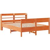 vidaXL Okvir kreveta bez madraca voštano smeđi 150x200 cm od borovine | shoptok.hr