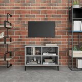 vidaXL TV omarica s kovinskimi nogami siva sonoma 69,5x30x50 cm Cene