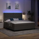  LED Box Spring Krevet Tamno siva 180 x 200 cm tkanina | shoptok.hr