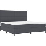  LED Box Spring Krevet Tamno siva i bijela 200 x 200 cm | Eponuda.ba