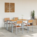 vidaXL set za objedovanje od 5 dijelova od masivnog drva akacije i metala | shoptok.hr