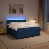  Boxspring krevet s madracem Plava 200 x 200 cm Tkanina | shoptok.hr