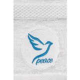 Foutastic Peace - White White Hand Towel & Bath Towel Set (2 Pieces) | ePonuda.com