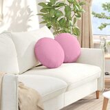  Jastučići za sjedenje 2 pcs Ružičasta Ø40 x 13 cm tkanina | shoptok.hr