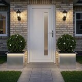  Vrtna posuda za sadnju s LED svjetlom 2 kom. Srebrna - Pocinčani čelik 30 x 40 x 30 cm 2 | shoptok.hr